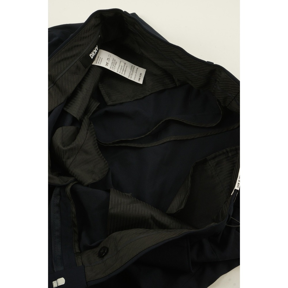 New $135 DKNY Dario Performance Trouser Men 34 x 29 Navy Blue Stretch Dress Pant - Picture 8 of 11